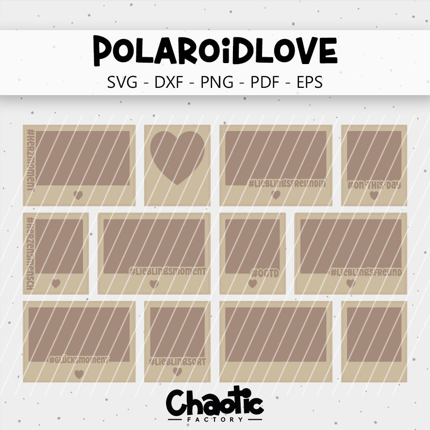 Lasercut PolaroidLove