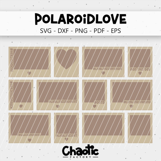 Lasercut PolaroidLove