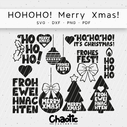 Plotterdatei HOHOHO Merry Xmas