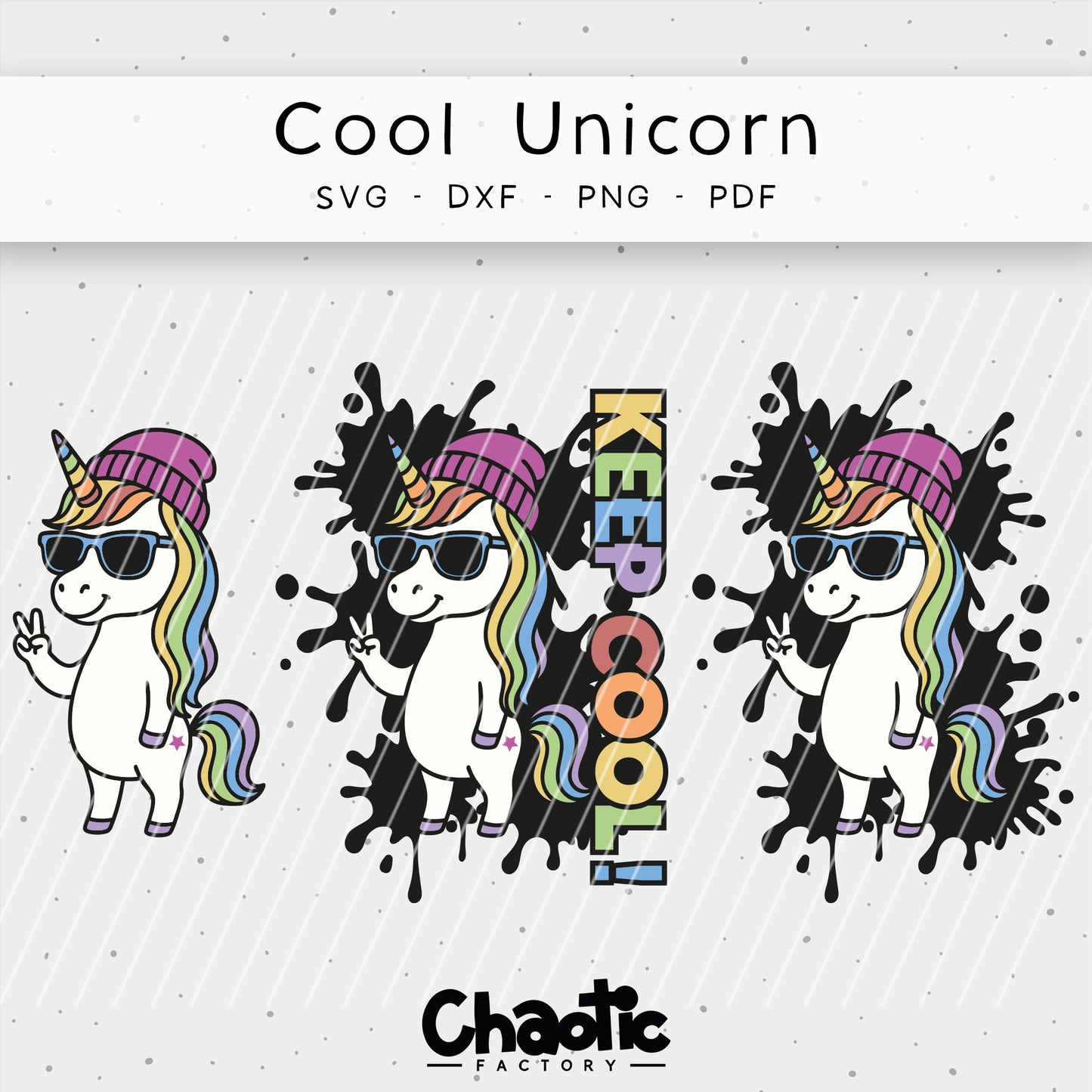 Plotterdatei Cool Unicorn