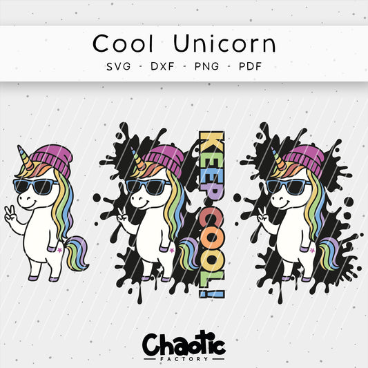 Plotterdatei Cool Unicorn