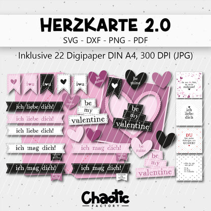 Plotterdatei Herzkarte 2.0