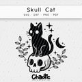 Plotterdatei Skull Cat