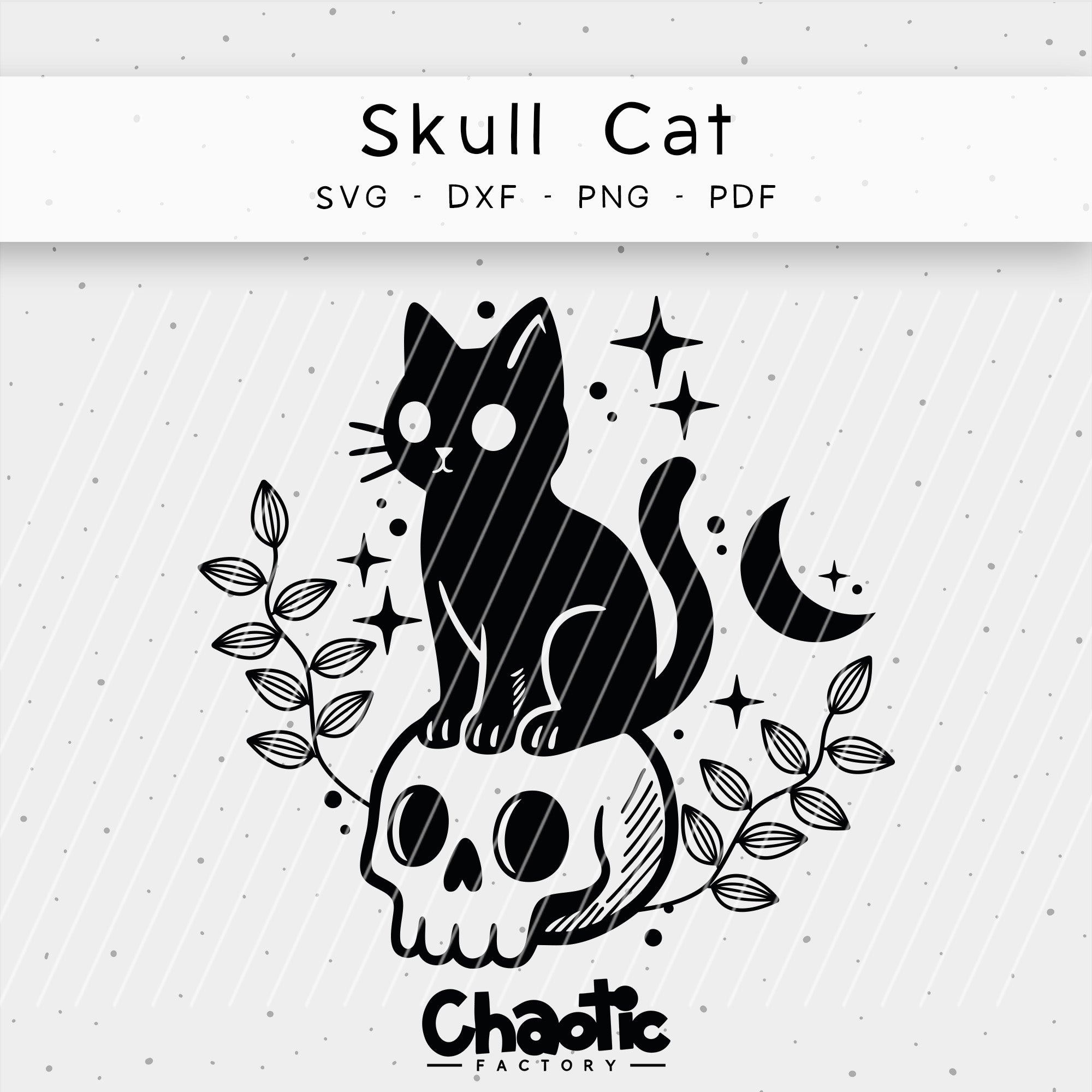 Plotterdatei Skull Cat