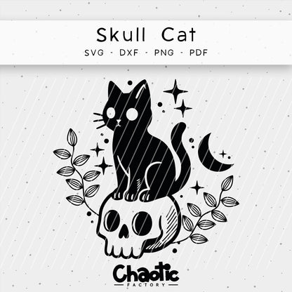 Plotterdatei Skull Cat