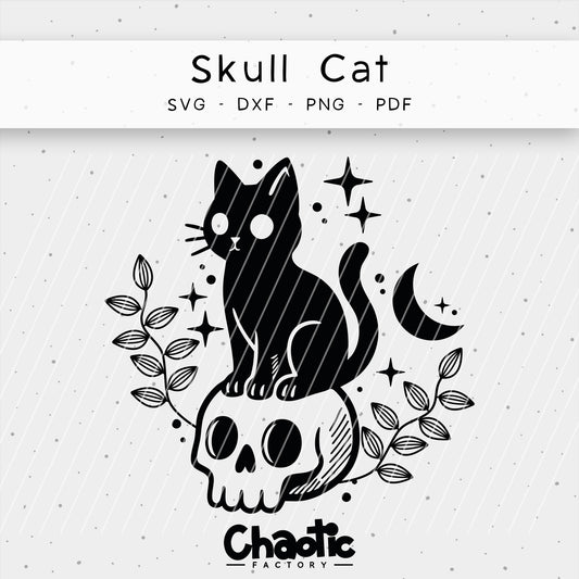 Plotterdatei Skull Cat