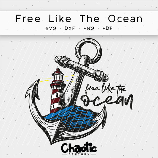 Plotterdatei Free Like The Ocean