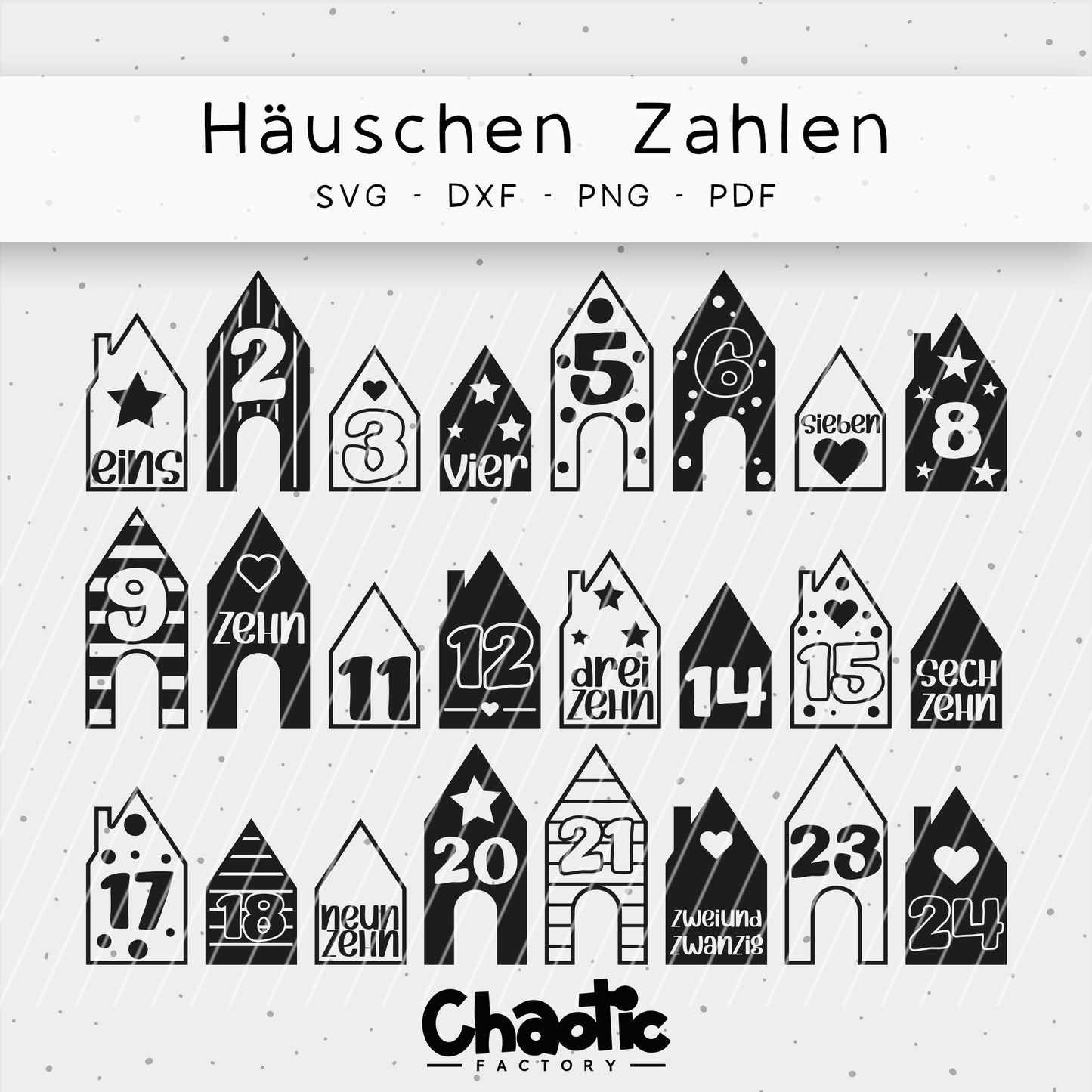 Plotterdatei Häuschen Zahlen