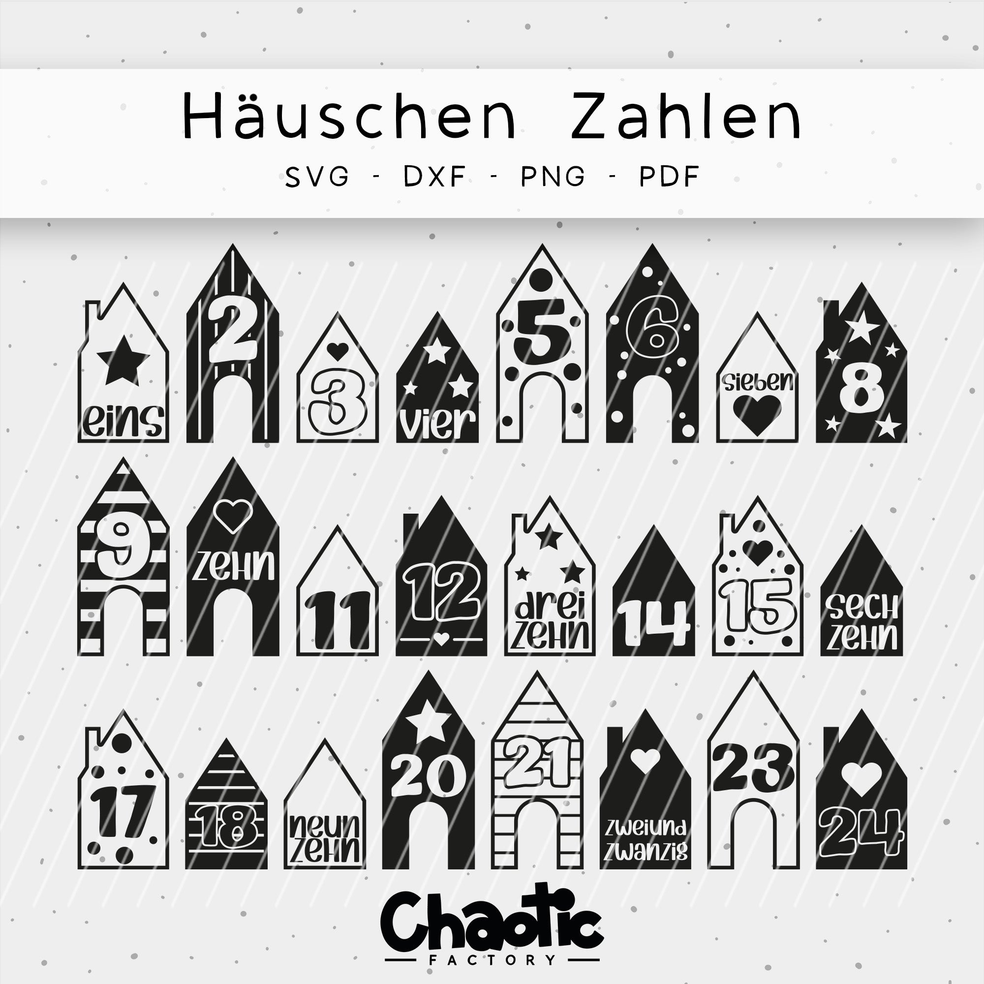 Plotterdatei Häuschen Zahlen