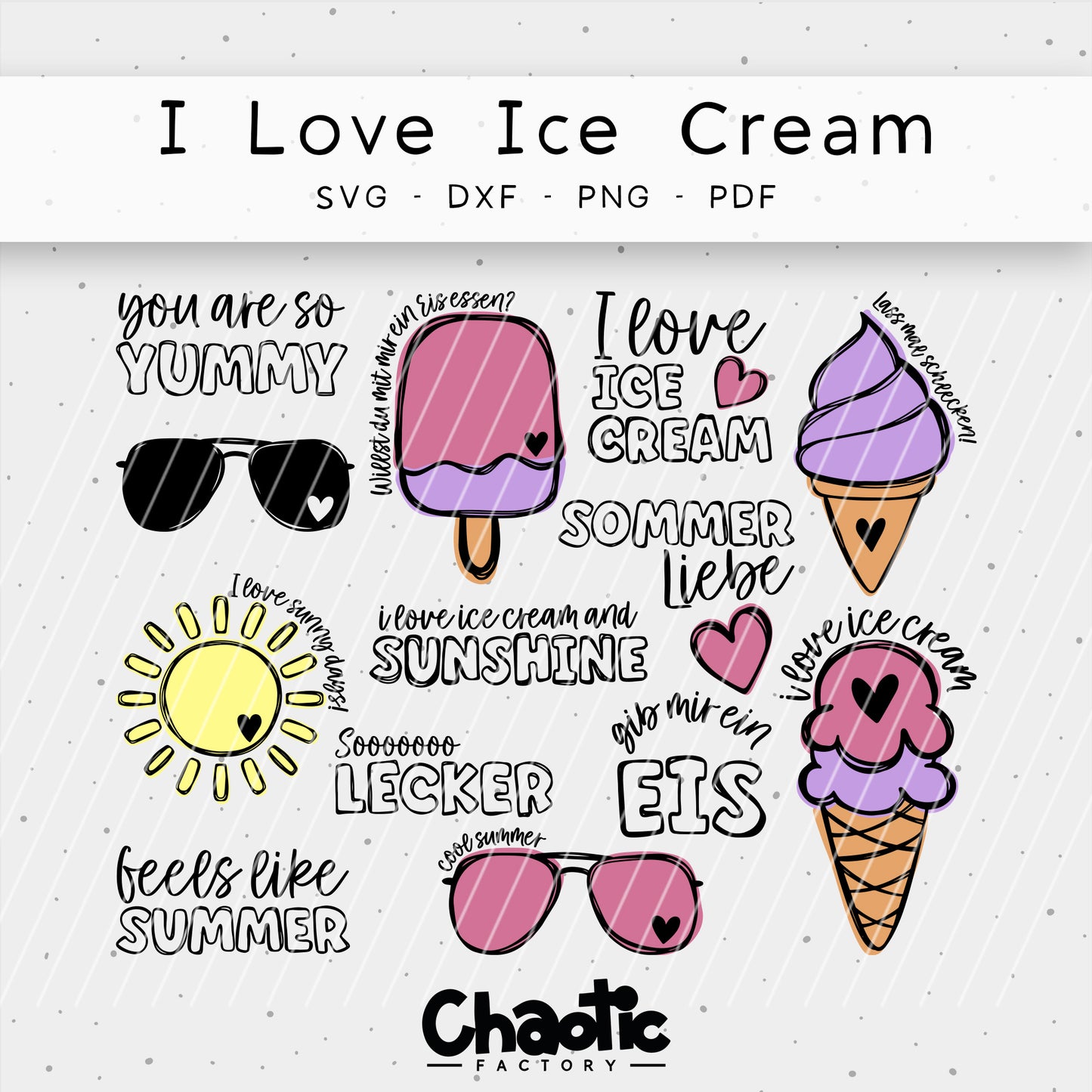 Plotterdatei I Love Ice Cream