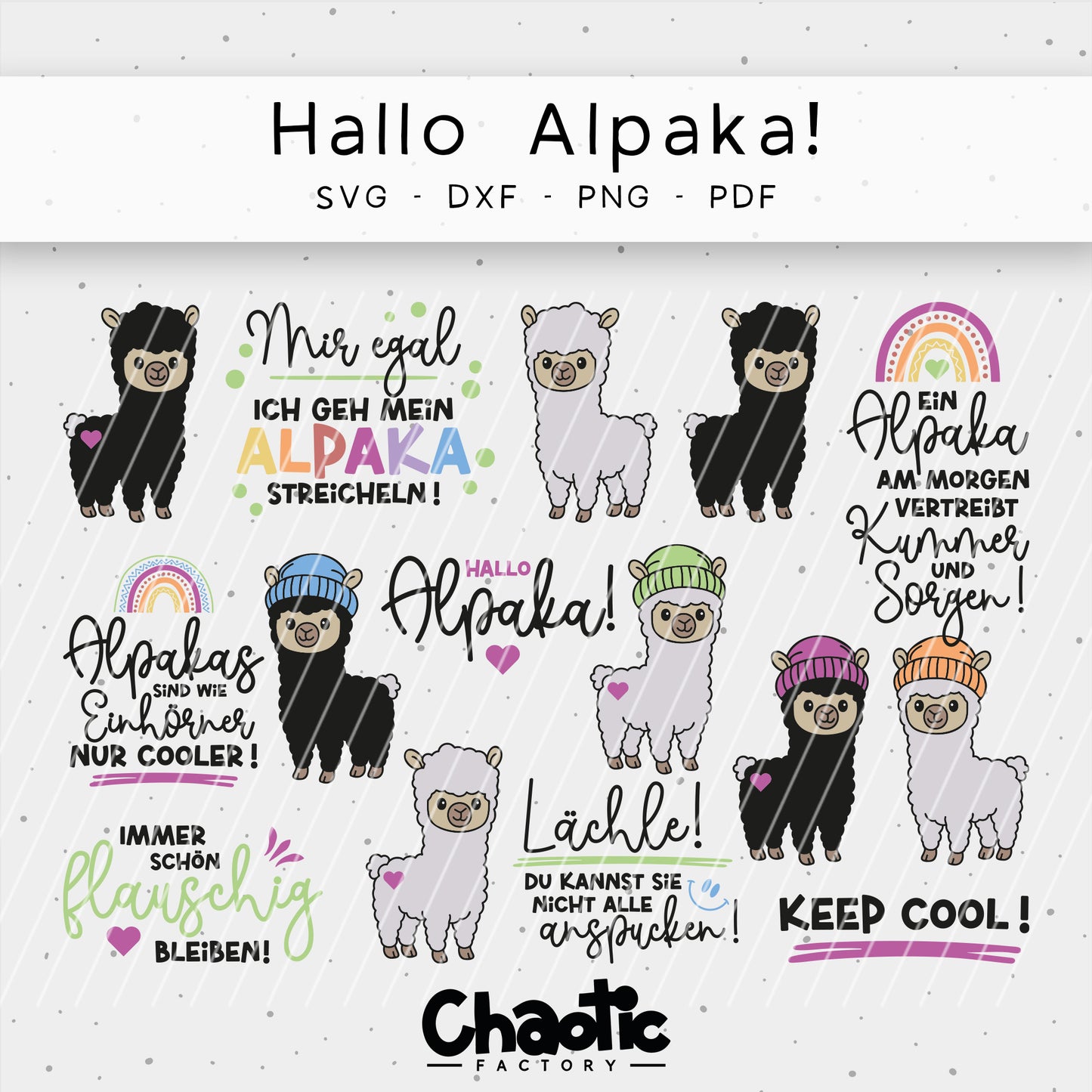 Plotterdatei Hallo Alpaka!