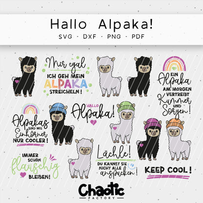 Plotterdatei Hallo Alpaka!