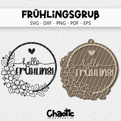 Plotterdatei & Lasercut Frühlingsgruß