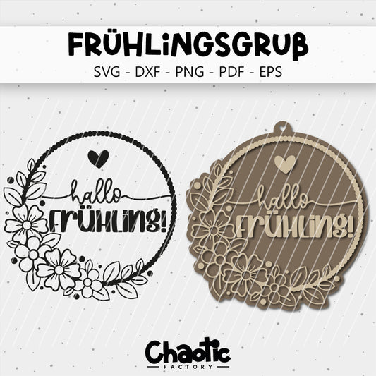 Plotterdatei & Lasercut Frühlingsgruß