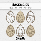 Lasercut & Plotterdatei Haseneier