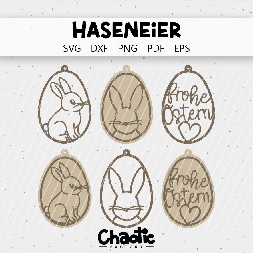 Lasercut & Plotterdatei Haseneier