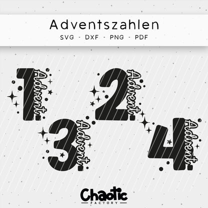Plotterdatei Adventszahlen