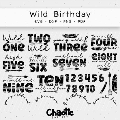 Plotterdatei Wild Birthday