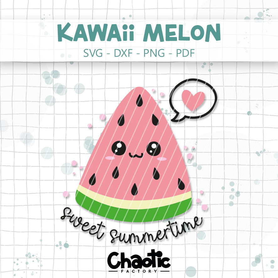 Plotterdatei Kawaii Melon