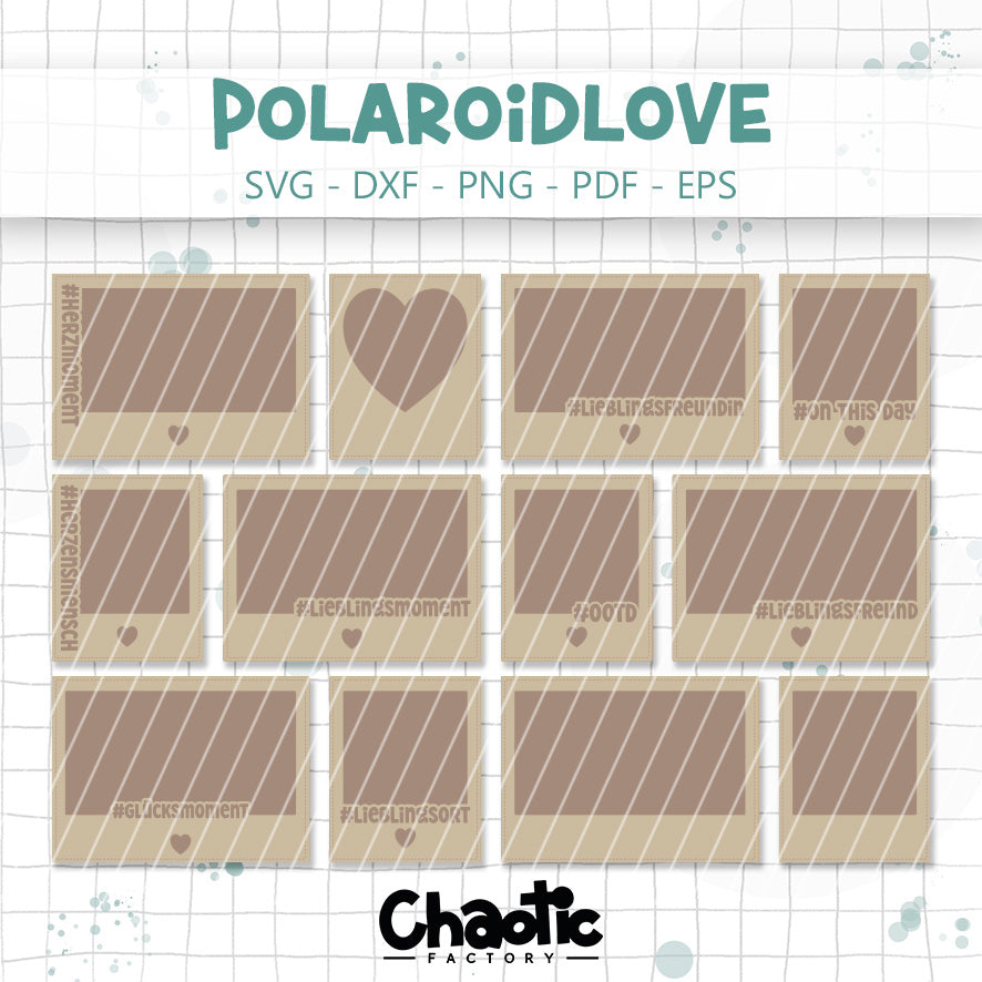Lasercut PolaroidLove