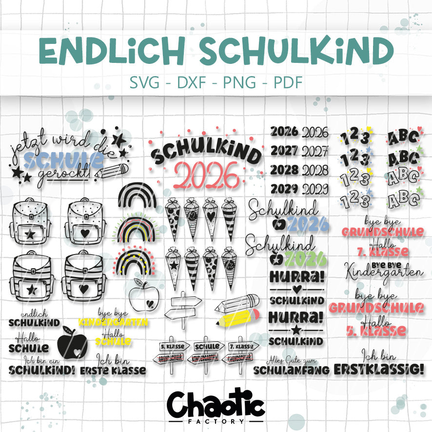 Plotterdatei Endlich Schulkind!