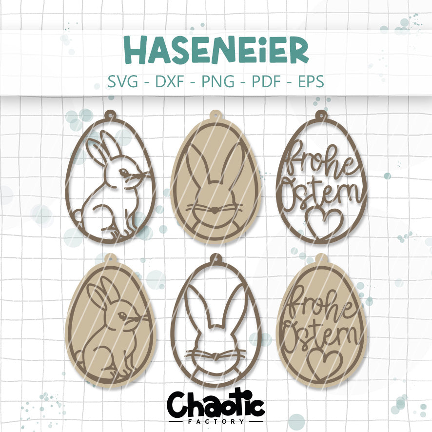 Lasercut & Plotterdatei Haseneier