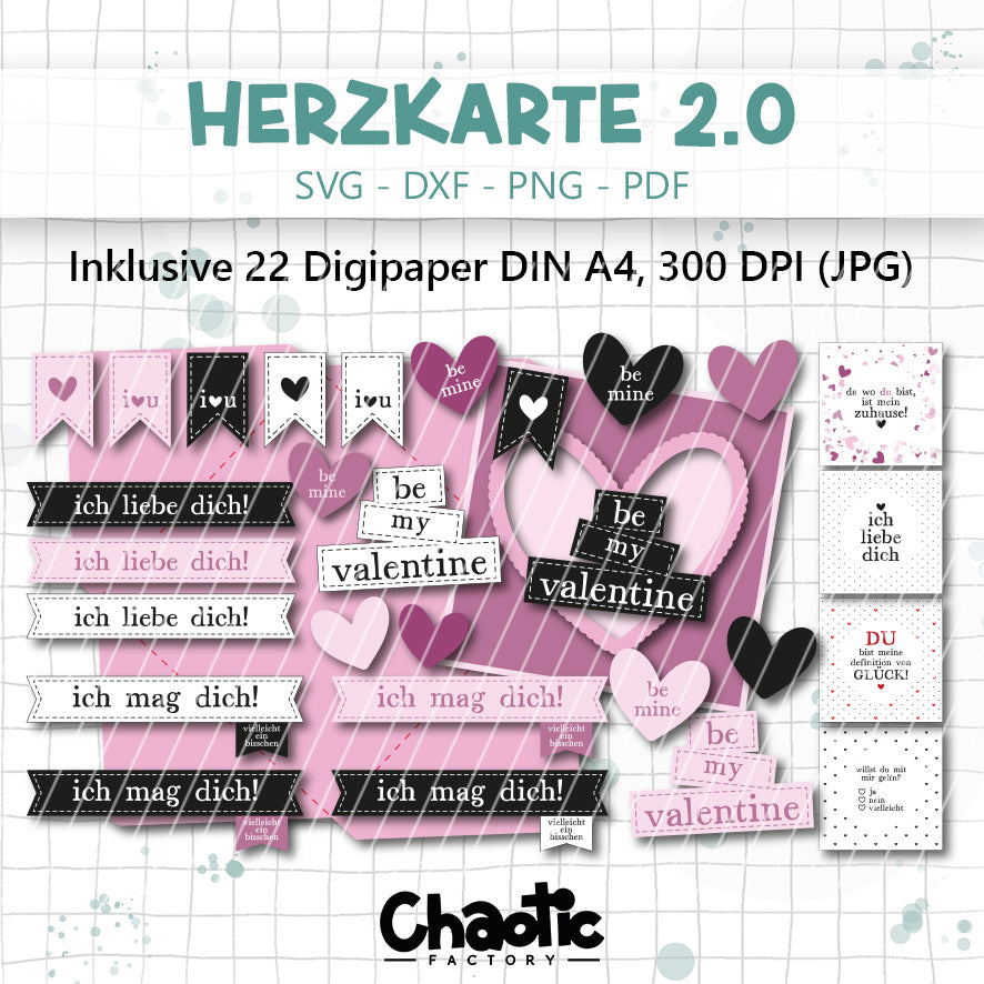 Plotterdatei Herzkarte 2.0
