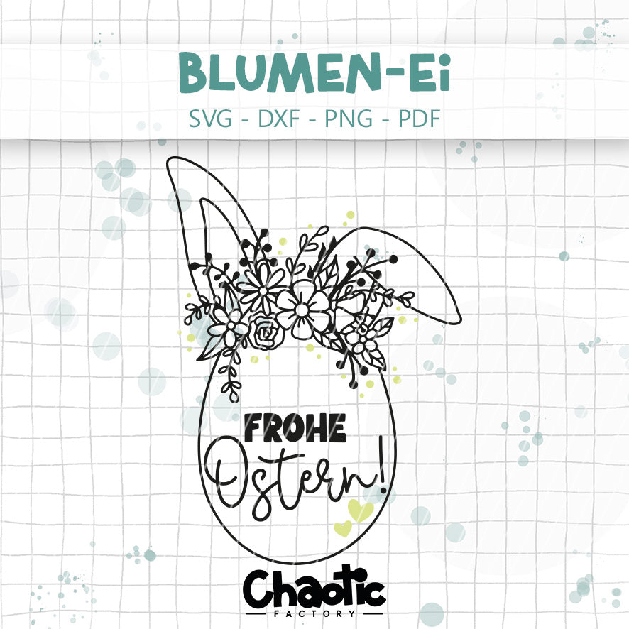 Plotterdatei Blumen-Ei