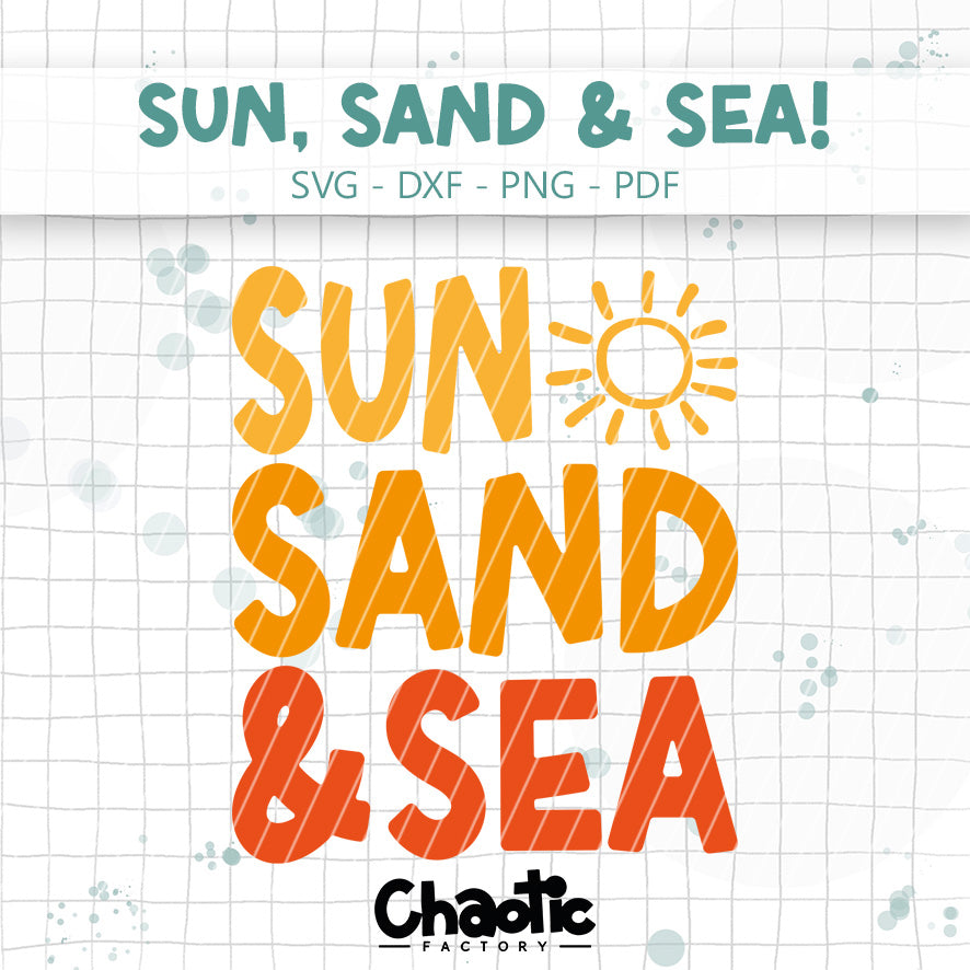 Plotterdatei Sun, Sand & Sea!