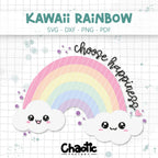 Plotterdatei Kawaii Rainbow