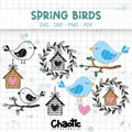 Plotterdatei Spring Birds