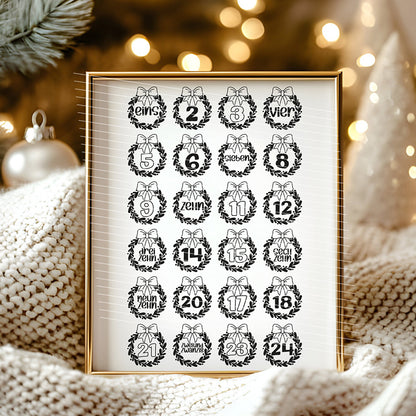 Plotterdatei Zahlenkränze
