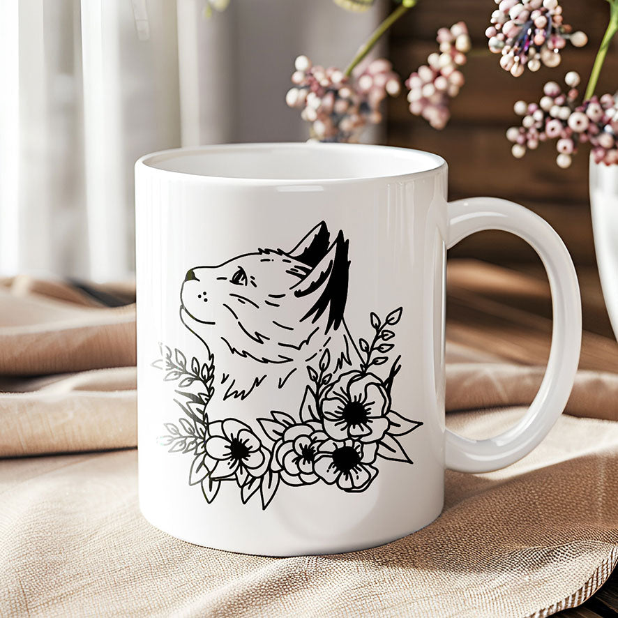 Plotterdatei Boho Katze