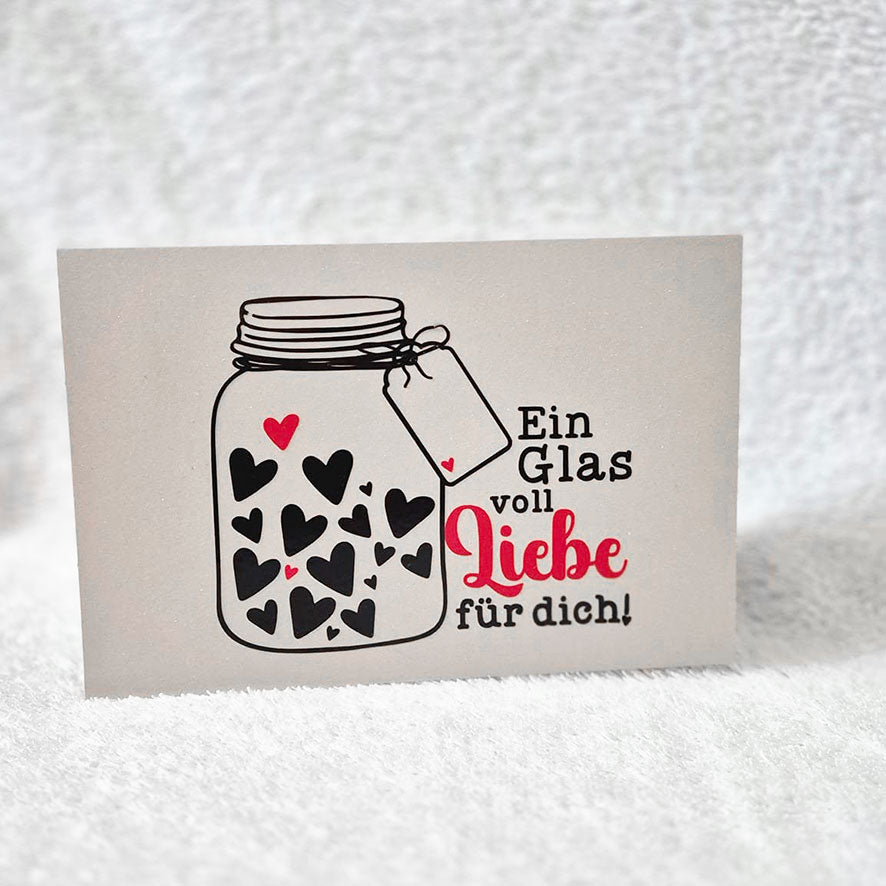 Plotterdatei Ein Glas Voll Liebe