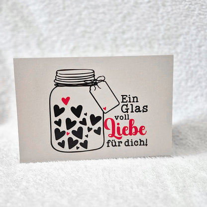 Plotterdatei Ein Glas Voll Liebe